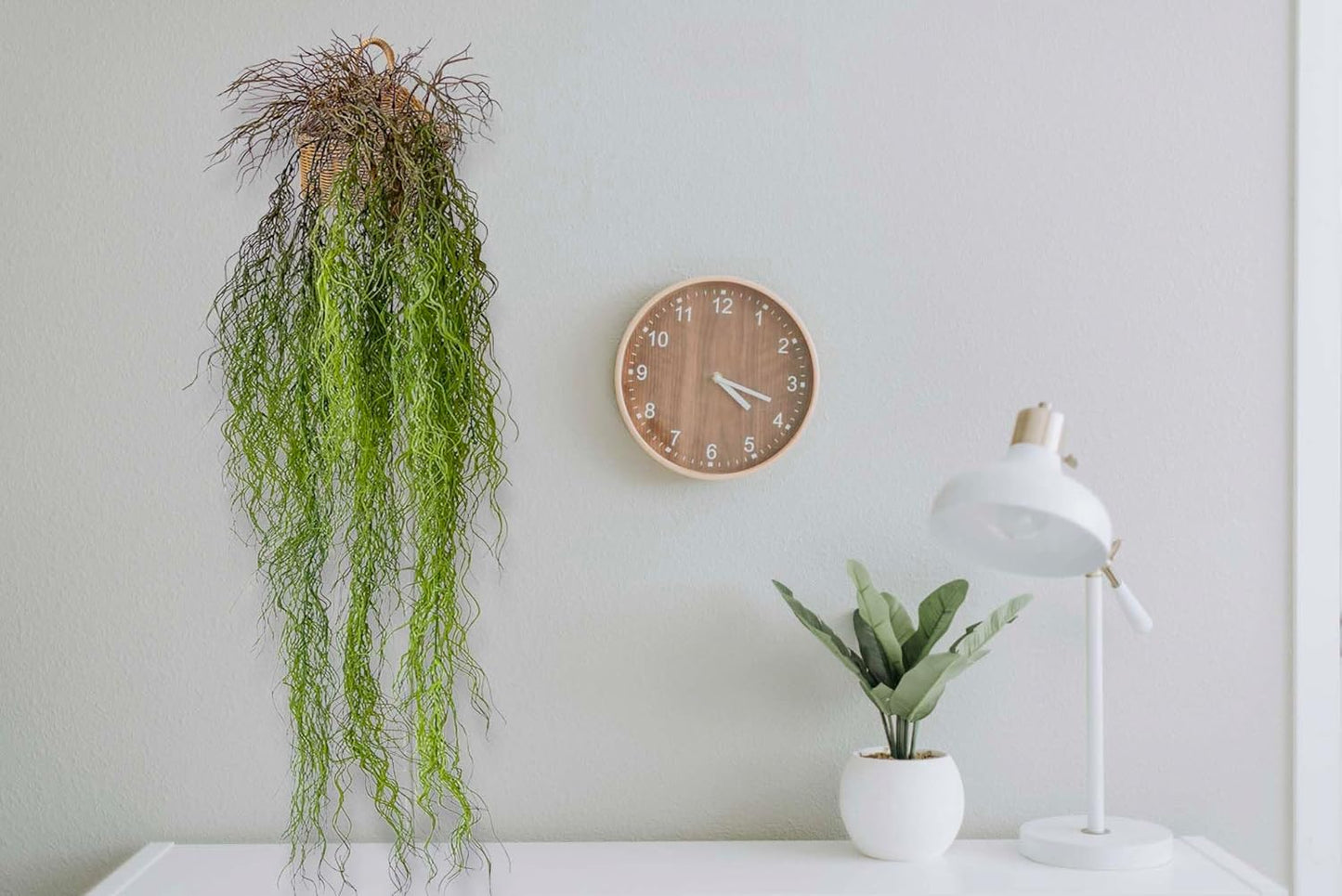 3 Fake Hanging Plants with Roots, 51 inch Faux Ivy Vines Hanging Greenery for Party Green Backdrop, Home Office Farmhouse Living Room Greenery Wall, Bathroom, Outdoor Porch Decoration