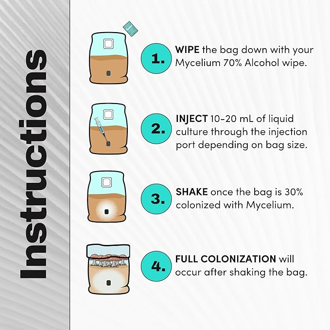 Mycelium’s King Trumpet Gourmet Mushroom Kit | 5LBS Oak & Soy Hull with Millet Blend | 20ML Liquid Culture Syringe | All-in-One Complete Cultivation Kit | Pre-Sterilized - Home Growing Made Easy