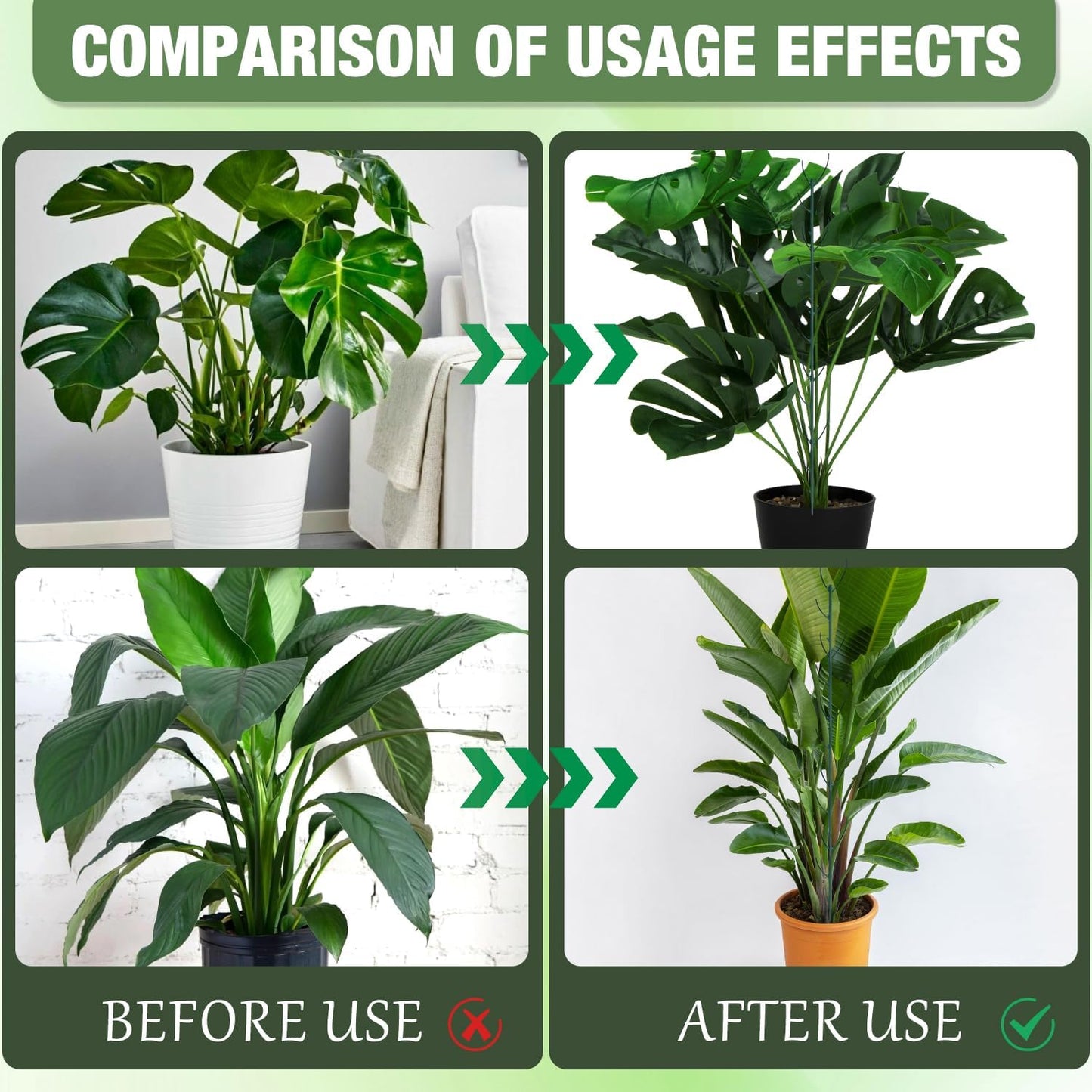 Stackable Monstera Plant Support Stakes,Garden Plant Stakes for Indoor and Outdoor Plants,Garden Accessories for Climbing Potted Plants,Plant Holder Stick for Support Tall Potted Plants(5pcs)