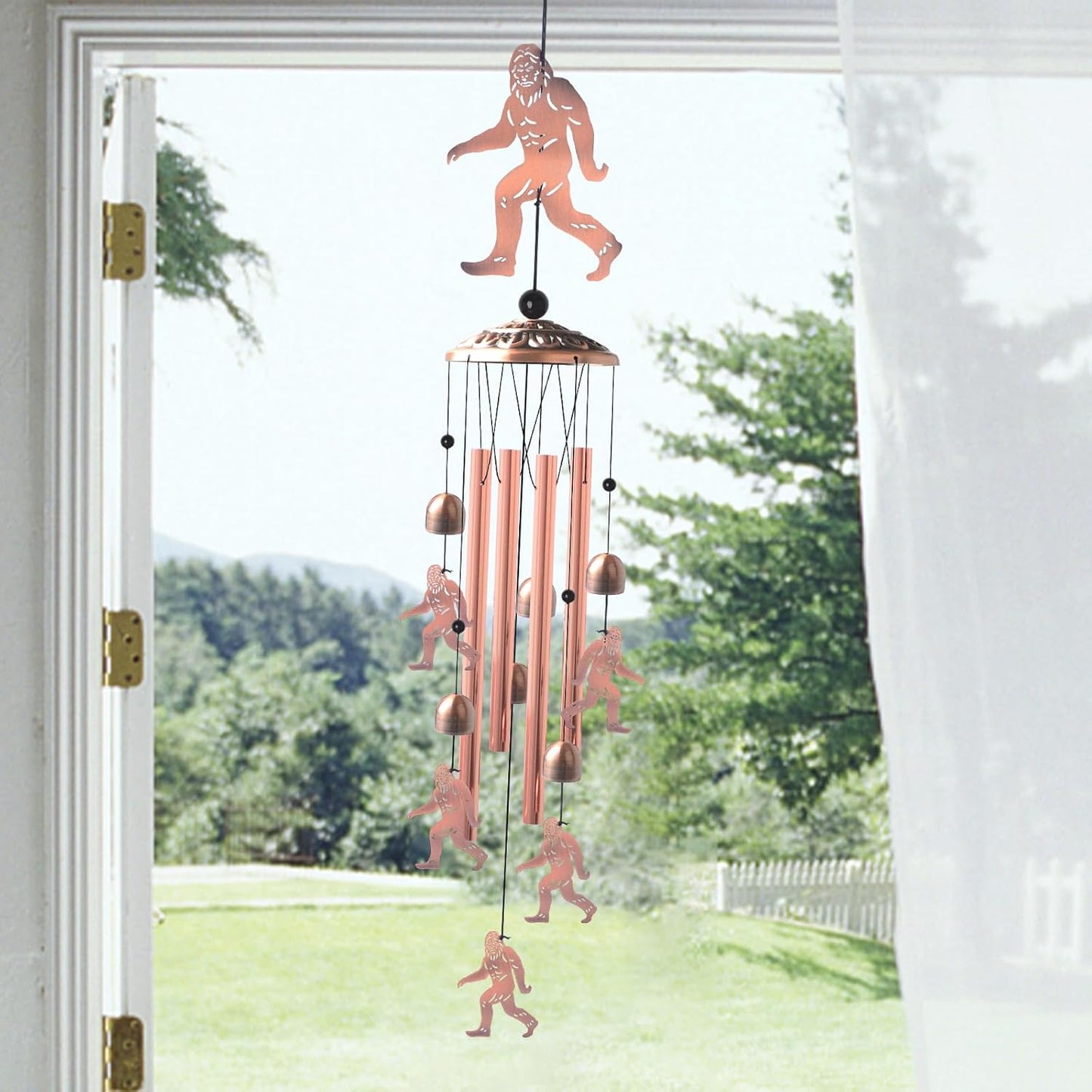 Handmade Bigfoot Wind Chime - Unique Wind Chimes for Outside Clearance, Garden Gift for Yard Decorations Outdoor, Perfect for Mom, Kids Meditation Lovers - Nursery, Patio Garden Decor