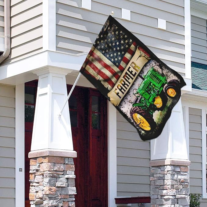 FLAGWIX Farmer Flags, Farmers Decorations - Independence Day, 4th of July Decorations Outdoor Flags, House Flag 30x40 - USA House Garden Flags Premium Polyester, Decorative Outdoor Flags