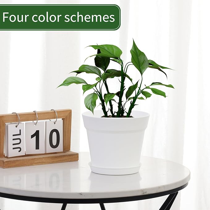 GARDIFE 20 Pack 4 inch Plant pots, planters for Indoor Plants, Flower pots, White