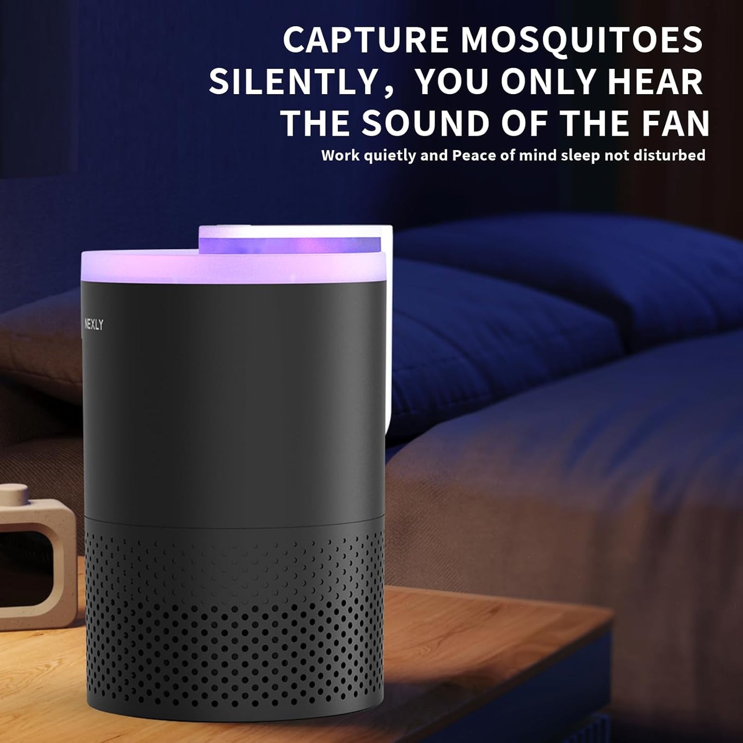 NEXLY MK029 Bug Zapper Trap Indoor Mosquito Zapper Mosquito Killer Fly Traps Flying Insects Zappers Indoor Home UVA Zapper for Bedroom, Livingroom,Studyroom