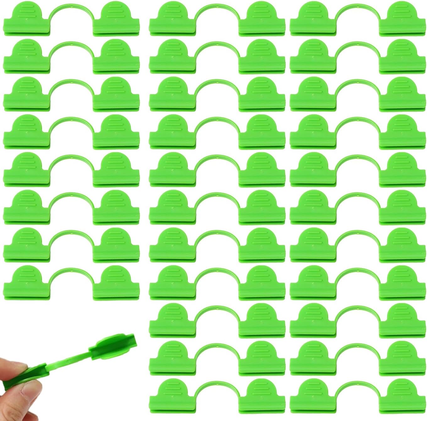 30pcs 8mm Greenhouse Clamps for 1/3 Inch (7-9mm) PVC Pipe Poles, Garden Support Frame Hoops, Grow Tunnel Plant Support Garden Stakes For Fixing Plant Plastic Sheeting, Film Row Cover Net