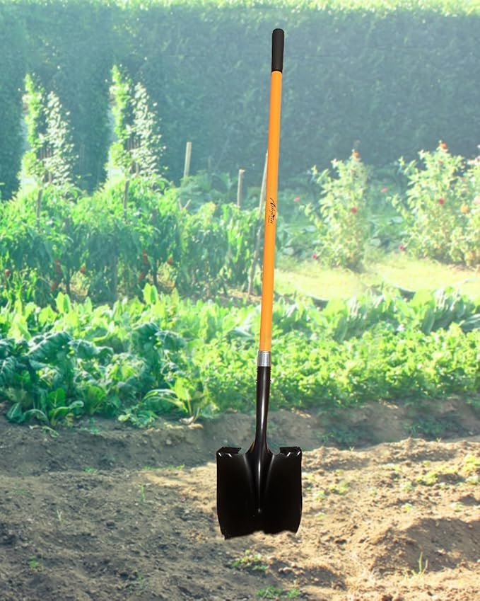 Ashman HeavyDuty Digging Shovel (1 Pack) 47-Inch Lond Handle with Trenching Blade and durable Handle - Ideal for Garden, Landscaping, Construction, Masonry - Perfect for Digging Soil, Dirt, and Gravel