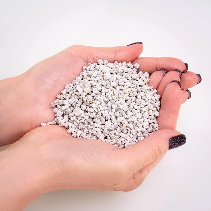 Organic Perlite β Medium/Fine Grade (5qt) Horticultural Soil Amendment for Indoor & Outdoor Container Plants for Drainage Management and Enhanced Growth