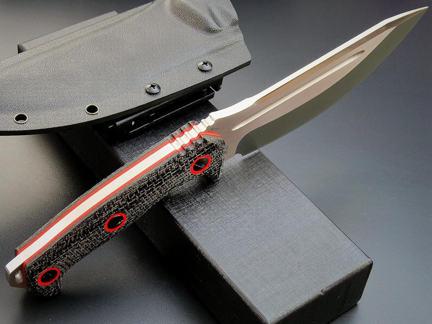 Eafengrow EF137 Fixed Blade Knife, N690 Steel Blade,Micarta Handle Full Tang EDC Fixed Knifes for Outdoor Activities Working Camping