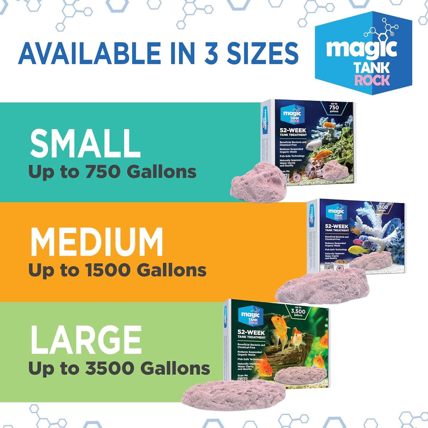 Fish Tank Rocks for Enhancing Water Clarity with Your Regular Cleaning Routine, Fish Friendly Aquarium Rocks, All Natural Aquarium Decor - Large - Covers Upto 3500 Gallons