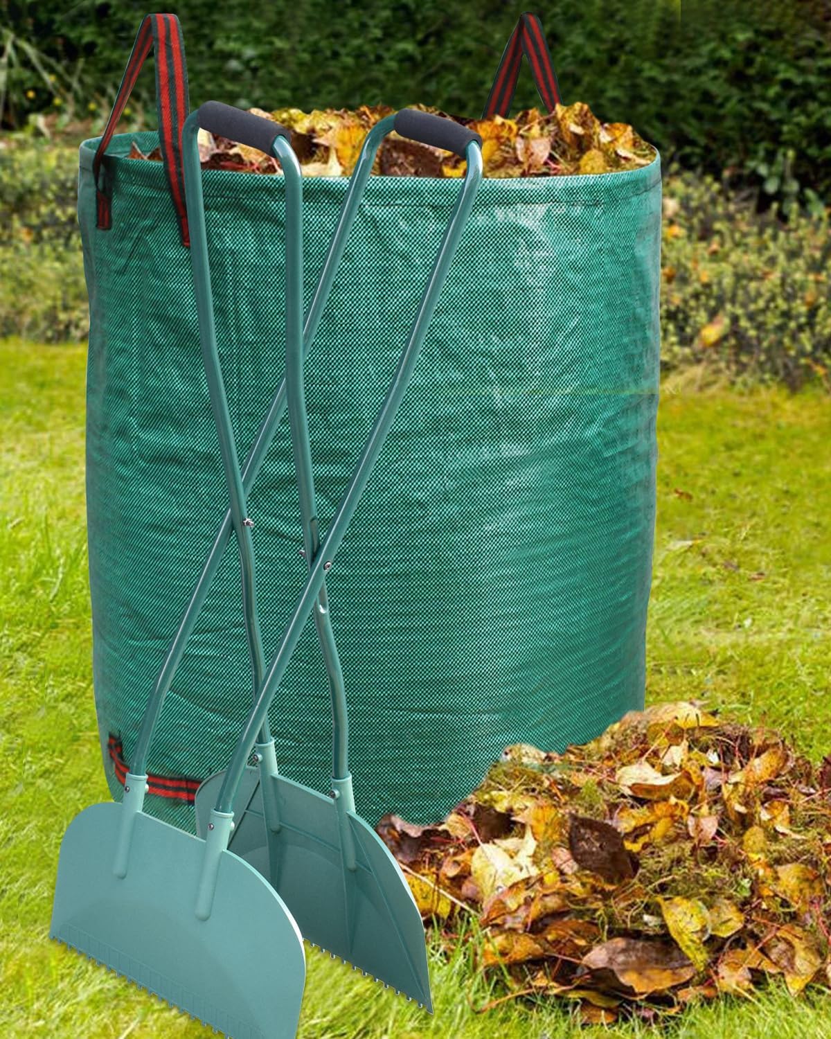 Leaf Grabber Leaf Rake Picker Upper Scoops with Long Handle Garden Rake for Yard Work Yard Tools for Lawn Cleaning