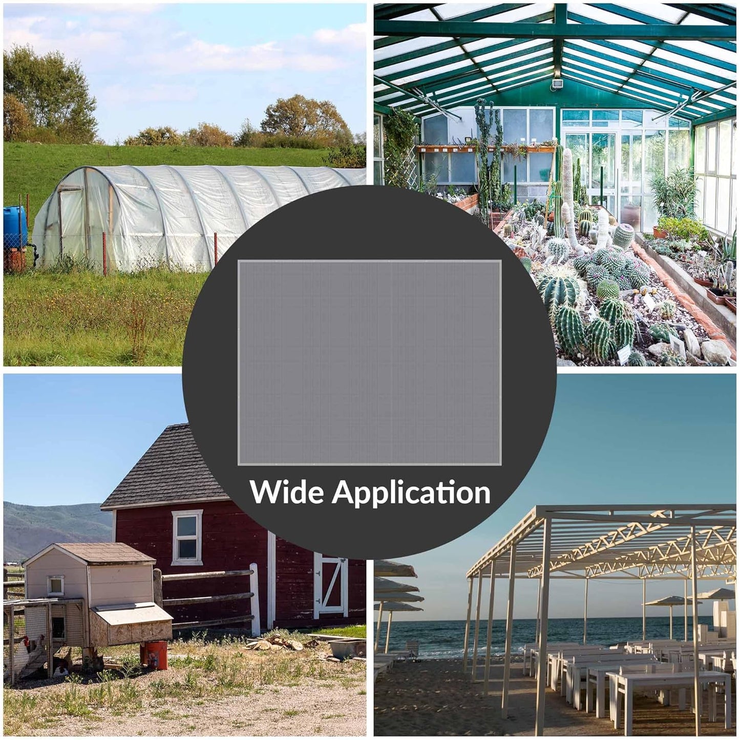 Yescom Clear Tarp Heavy Duty Waterproof 16x20Ft 14Mil for Greenhouse Outdoor Garden Chicken Pen Trailers UV Resistant Large Tarpaulin with Grommets