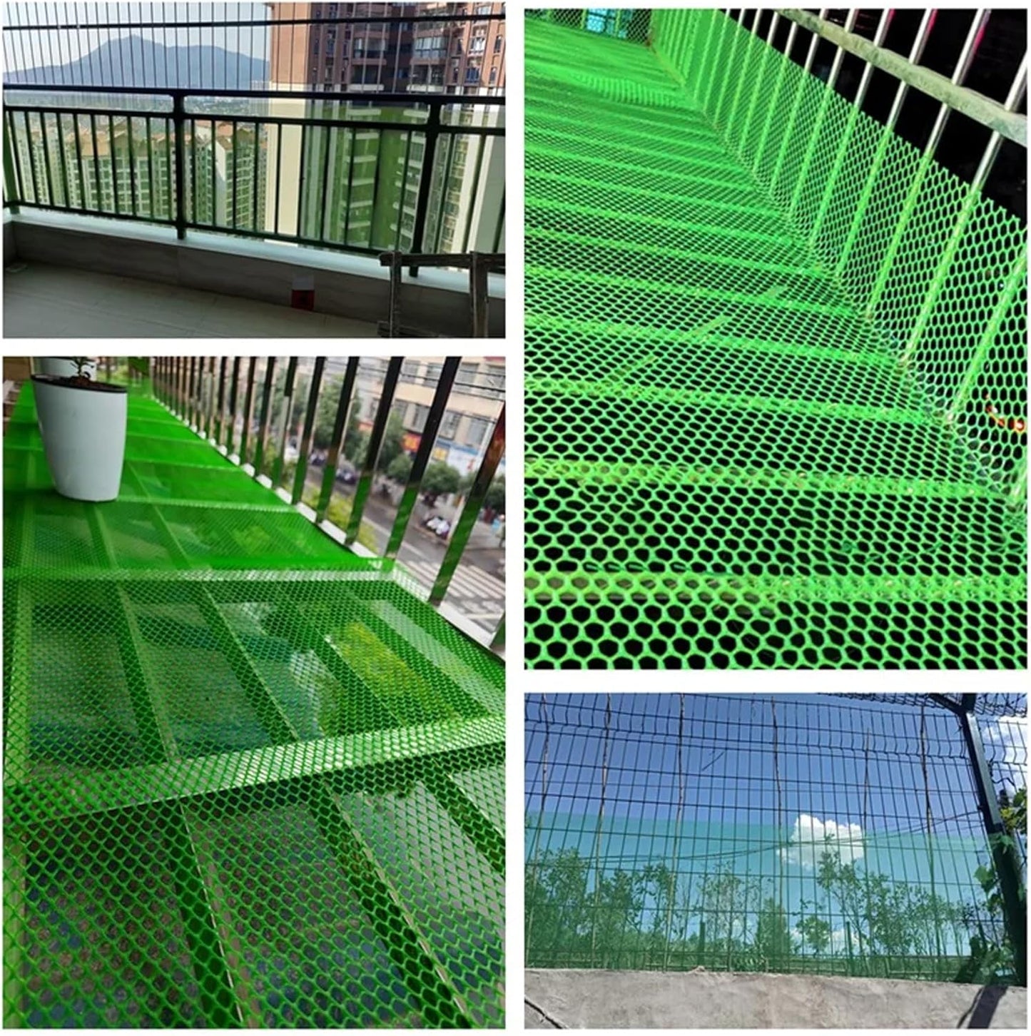 Wire Fence Mesh Green Plastic Mesh Roll 39.3″ Wide Poultry Fencing Multi-Use Garden Fence for Snow Fence Chicken Plants Balcony Protection Barrier(Size:1x10M - Mesh 1.2cm)