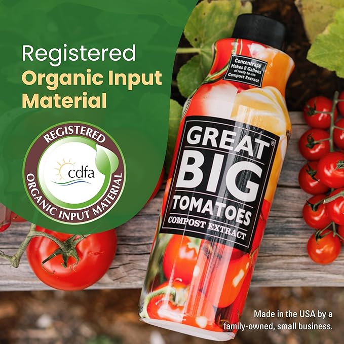 Great Big Tomatoes – Soil and Tomato Fertilizer Booster to Grow The Tastiest Tomatoes and Veggies; 1 Gallon Concentrate (Makes 32 Gallons)