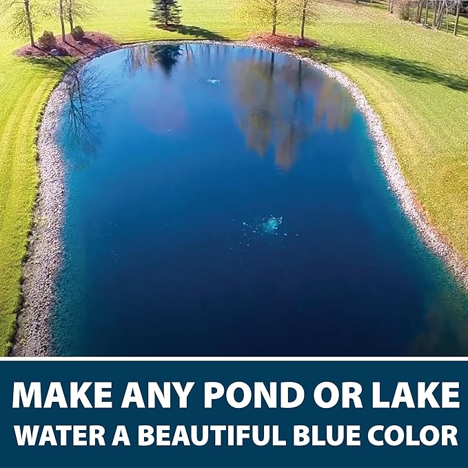 Airmax Pond Dye Packets Nature's Blue Colorant for Large Pond & Lake, Beneficial UV Blocking Color Concentrate, Maintain Clean & Clear Pond, Fish & Animal Safe, Easy Treatment, 16 Soluble Packets
