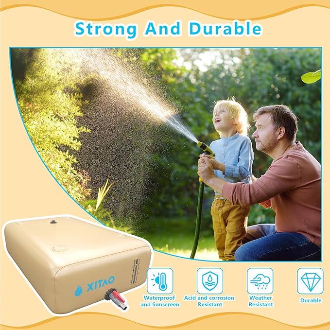 XITAO 528Gal/2000L Water Storage Bladder w/Water level Indicator, Large Capacity Foldable Water Storage Containers, Portable Emergency Water Tank Water Bag for RVs, Fire Prevention, Irrigation