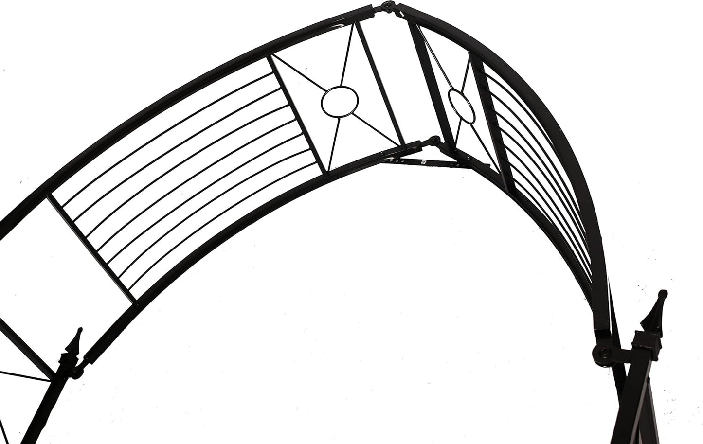 1.Go Steel Garden Arch, 8'2" High x 4'7" Wide, Garden Arbor for Various Climbing Plant, Outdoor Garden Lawn Backyard
