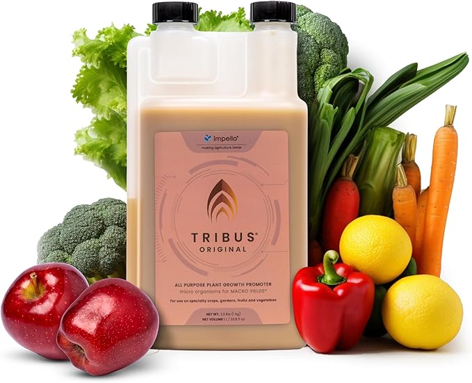 Tribus Organic Microbial Inoculant β Root Booster for Plants, Increases Plant Yield, Root Growth, Flower & Fruit Quality. Bloom Booster. Visible Root Growth in 24Hrs. Packaging May Vary. 33.8 oz