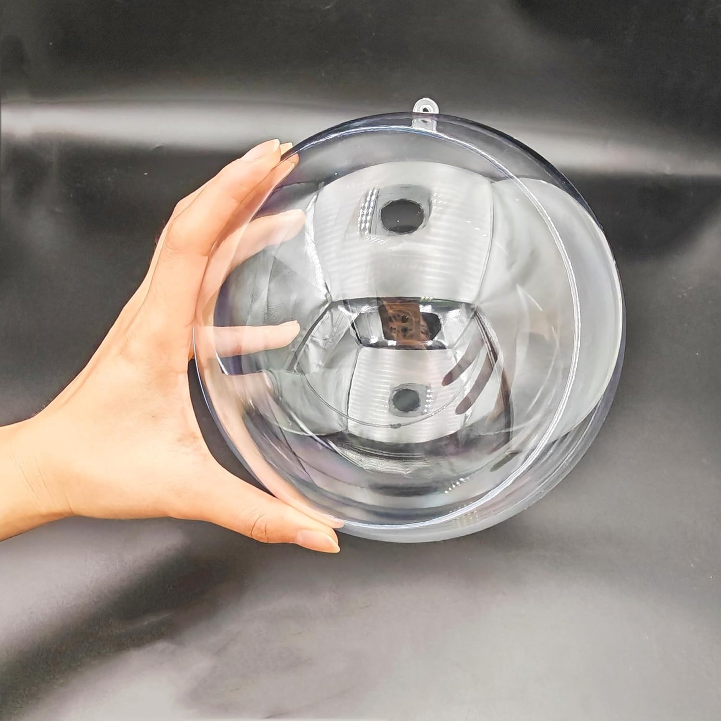 Acrylic Hollow Ball, Clear Plastic Fillable Ornaments Ball, DIY Clear Plastic Balls for New Years Present,Xmas Tree,Home Decoration,Wedding,Party (16cm/6.3inch,5pcs)