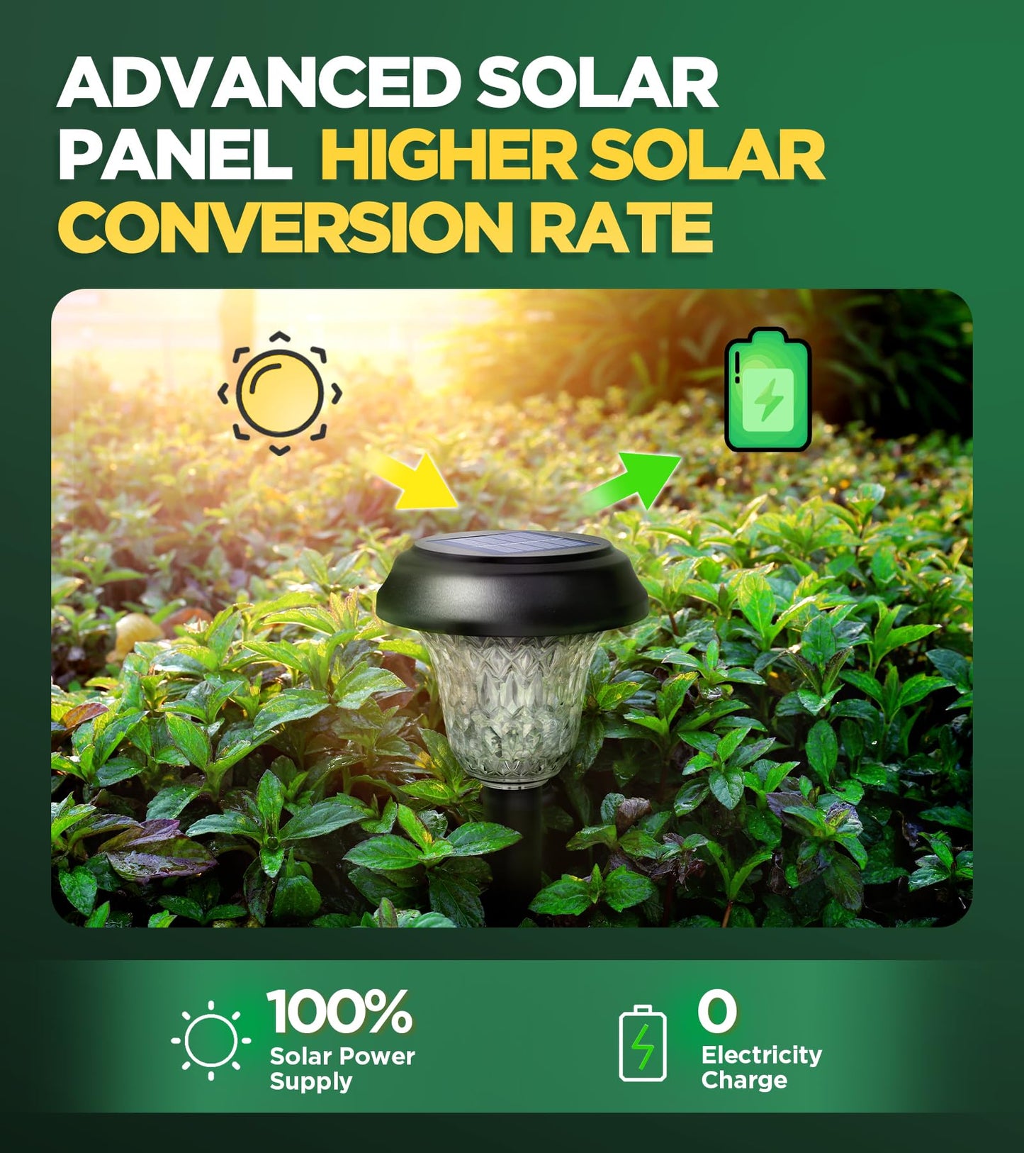10 Pack Ultra Bright Solar Lights Outdoor Waterproof, from Dusk to Dawn Up to 12H Outdoor Solar