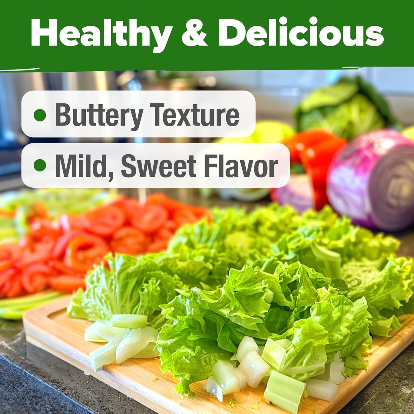 HOME GROWN π¨π¦π π£π₯ππ ππ¨π Buttercrunch Lettuce Seeds Bulk Pack - 1975 Heirloom π‘π’π‘-ππ π’ Seeds for Hydroponic Garden Indoor Outdoor - Butter Lettuce Vegetable for Planting (Lactuca Sativa)