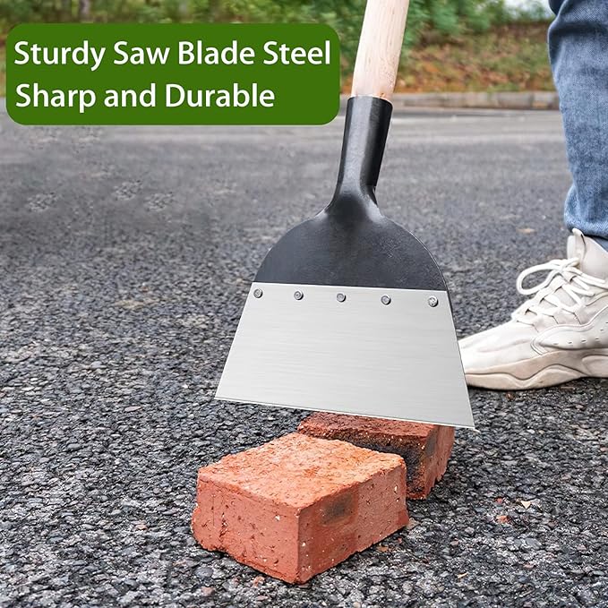 Garden Shovel Snow Shovel Multi-Functional Steel Flat Shovel Garden Spade Cleaning Scraper Garden Tool Ice Scraper Ice Chopper 9in/23cm