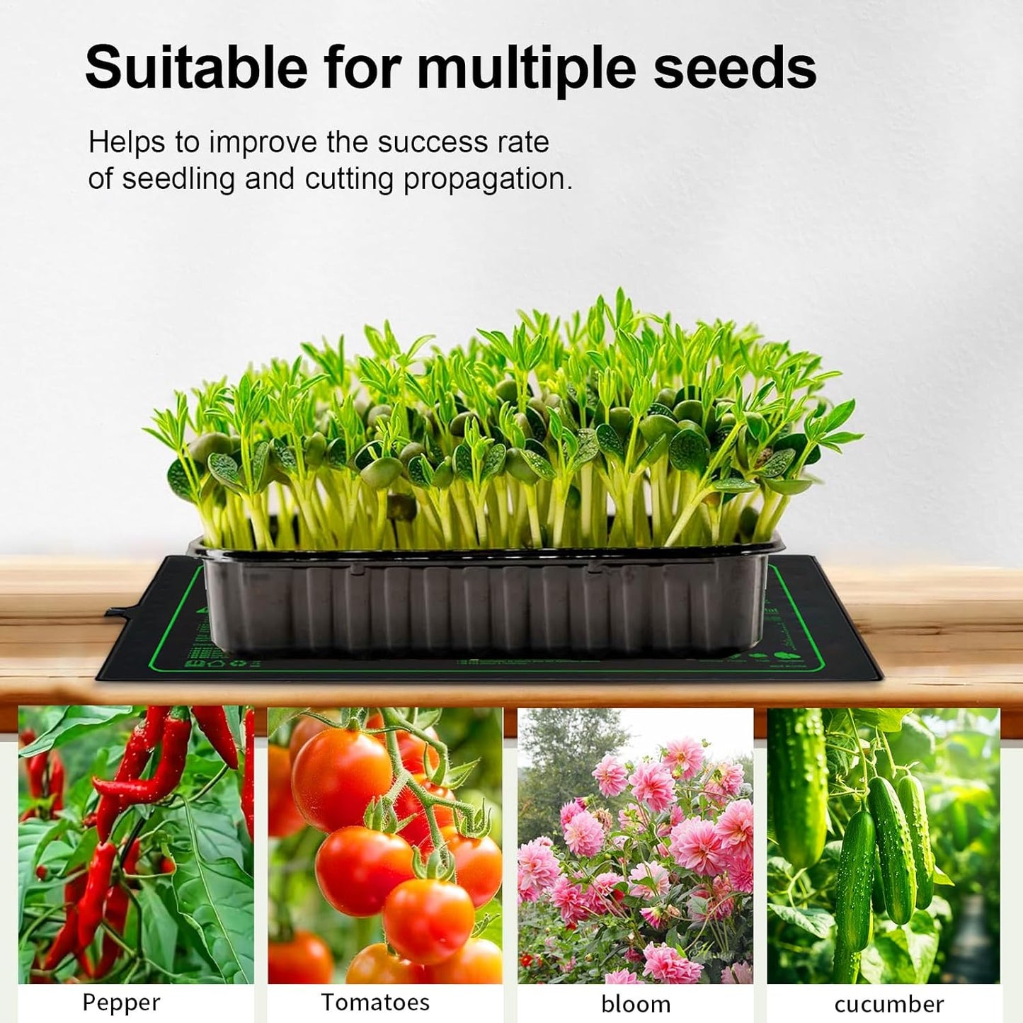 Upgrade 48"x20" Durable Waterproof Seedling Heat Mat with ETL Certified, Warm Hydroponic Heating Pad for Germination,Indoor Plant Gardening and Cutting, Brewing and Seed Starting Greenhouse
