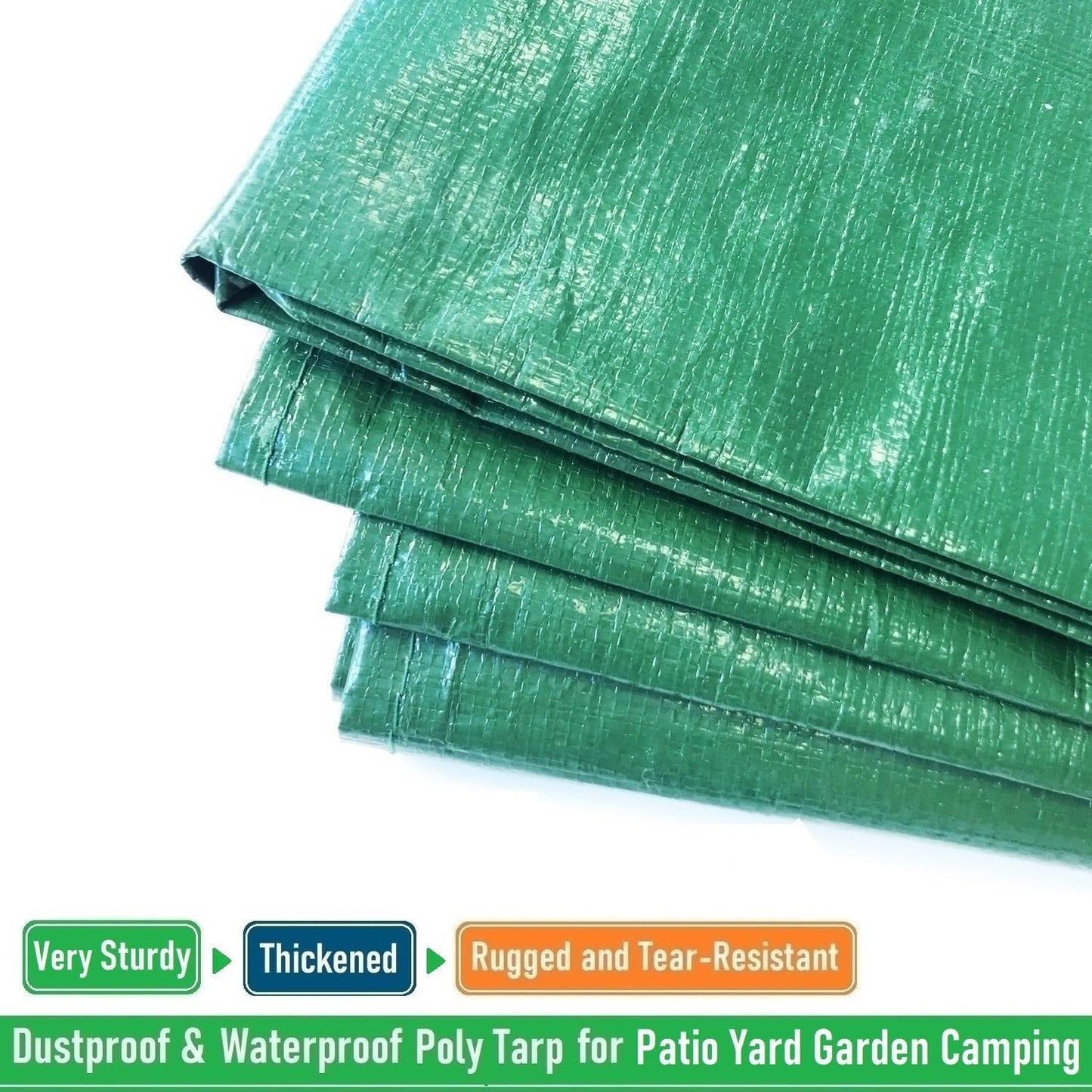 2-Pack 7x7ft Yard Garden Leaf Tarp 4 Handles Waterproof Tarps for Sandbox Cover,Lawn Debris,Yard Waste Tarp,Landscape Pruning,Leaf Hauler,Outdoor Camping Tarps,Tent Footprint,Patio Table,FirePit Cover