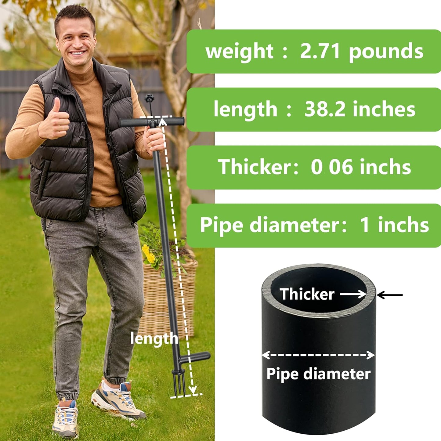 Stand Up Weed Puller Tool - Fully Welded,No Assembly Required,Even Stronger,Constructed from Thicker Stainless Steel,Garden Weeding Tool with Easy-Eject Mechanism for Keeping Your Hands Cean(Thicker)