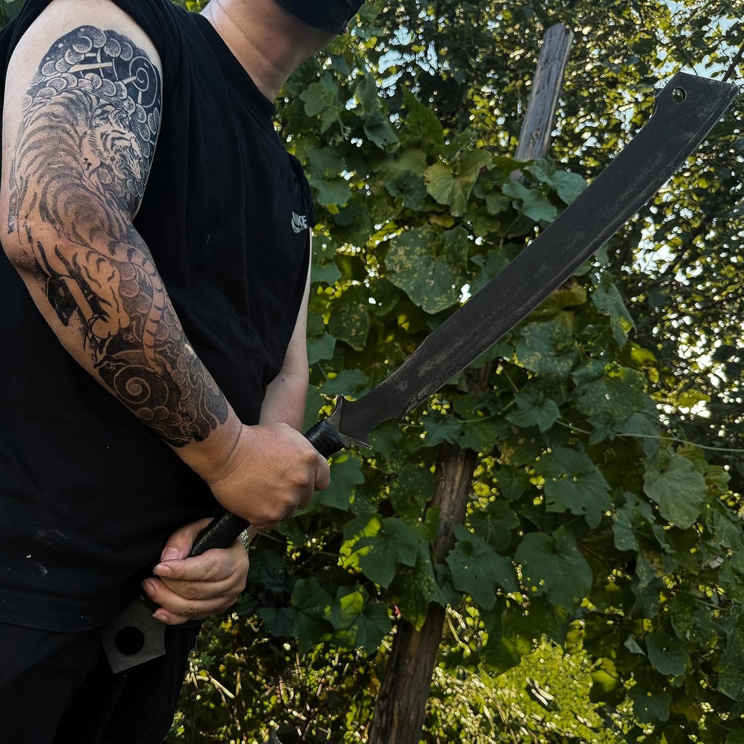 High Manganese Steel Blade Machete for Cutting Trees Heavy Duty Full Tang Outdoor Survival Hunting Tactical Sword