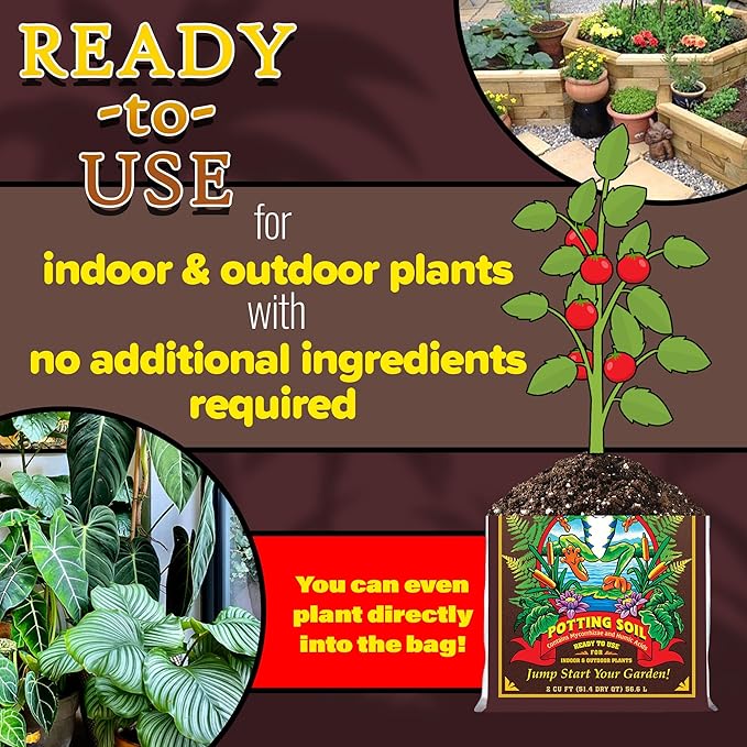 FoxFarm Happy Frog Potting Soil, 2cu ft (Pack of 4) - for Indoor/Outdoor Container Plants, Improves Root Efficiency, pH Adjusted for Optimal Nutrient Uptake - Contains Mycorrhizae and Humic Acids