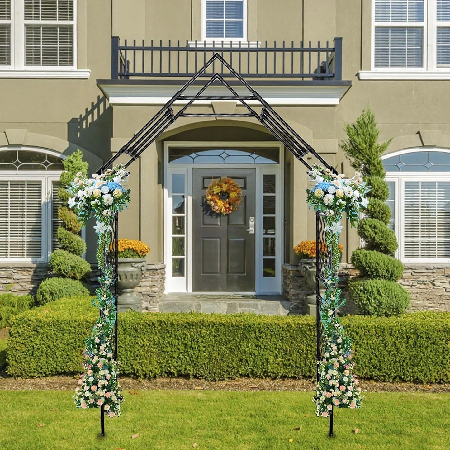 7.87x3.93Ft Metal Garden Arch Trellis for Climbing Plants, Outdoor Weddings, and Decor - Weather-Resistant Arbor for Patio, Backyard, and Garden