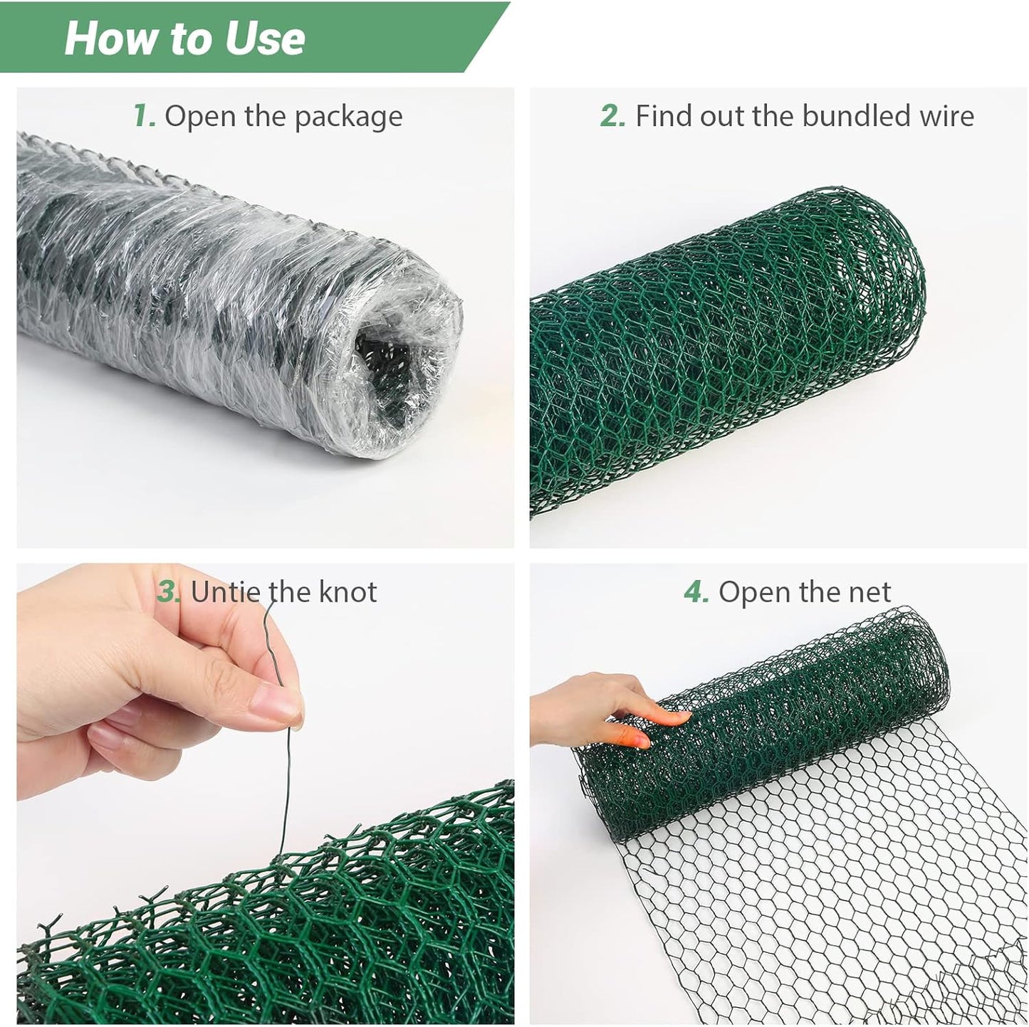 Chicken Wire Fence for Craft,13.78 x 118 Inch Lightweight Galvanized Hexagonal Chicken Wire Netting, Chicken Wire Mesh for Garden Poultry, Floral Chicken Wire Fencing with Gloves, Wire Ties and Plier