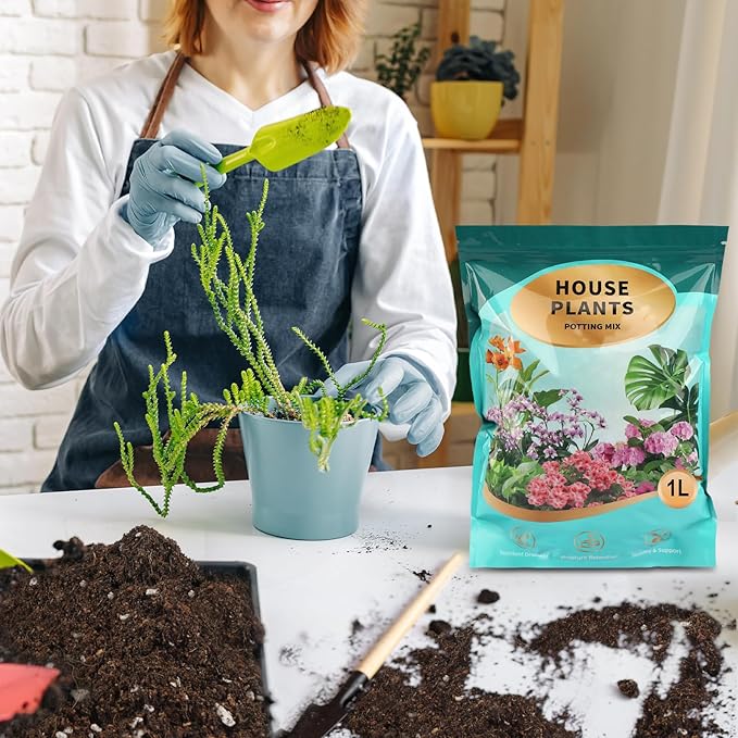 Potting Soil Mix for Indoor Plants 2qt, Organic Houseplant Soil Well Draining Dirt Ready to Use, Fit for House Plant Like Pothos, Philodendron, Monstera, African Violet