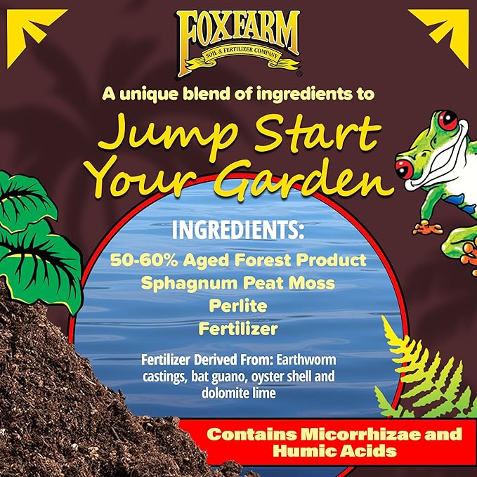FoxFarm Happy Frog Potting Soil, 2cu ft (Pack of 4) - for Indoor/Outdoor Container Plants, Improves Root Efficiency, pH Adjusted for Optimal Nutrient Uptake - Contains Mycorrhizae and Humic Acids