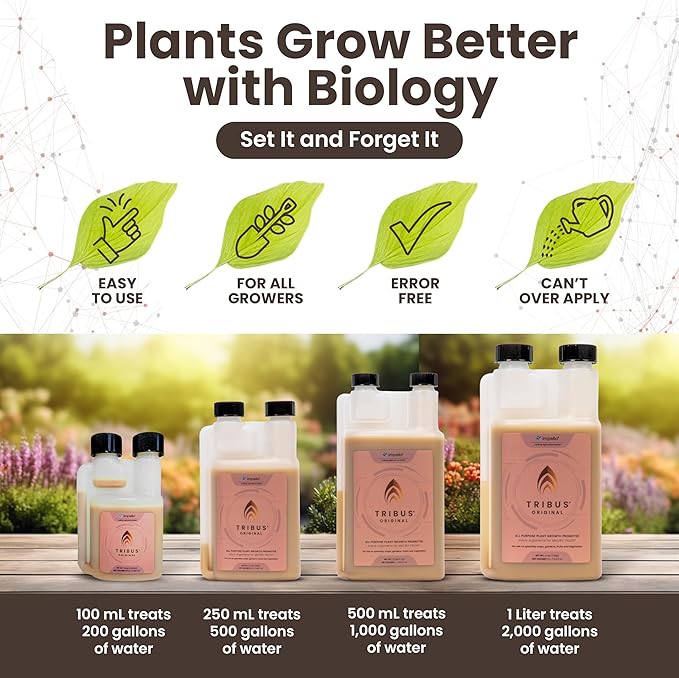 Tribus Organic Microbial Inoculant β Root Booster for Plants, Increases Plant Yield, Root Growth, Flower & Fruit Quality. Bloom Booster. Visible Root Growth in 24Hrs. Liquid Color May Vary. 8.5 oz