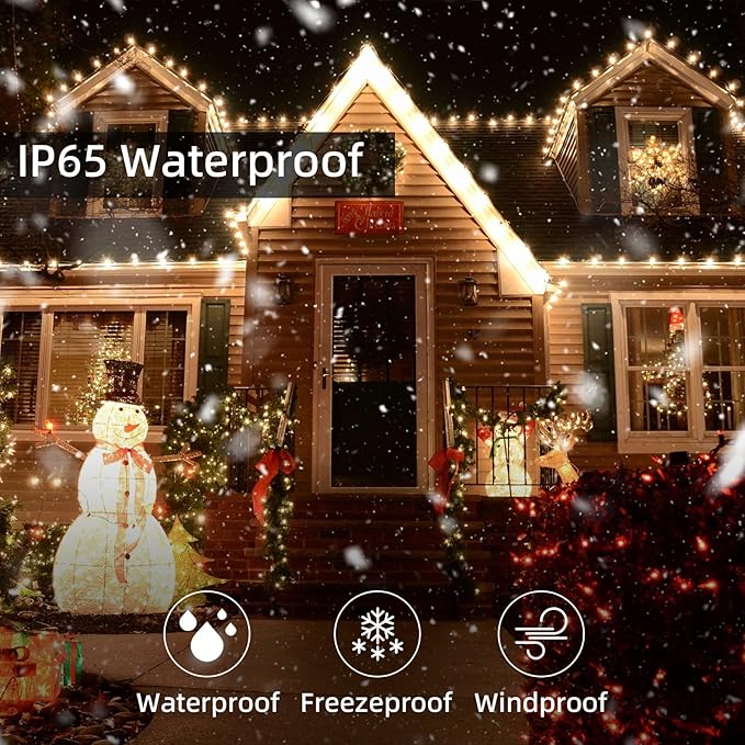 Solar String Lights Outdoor Waterproof -200 Led Extra-Long 82ft Solar Lights Outdoor String with 8 Modes, Solar Powered String Lights Tree Lights Outdoors for Patio Garden Party Decorations Warm White