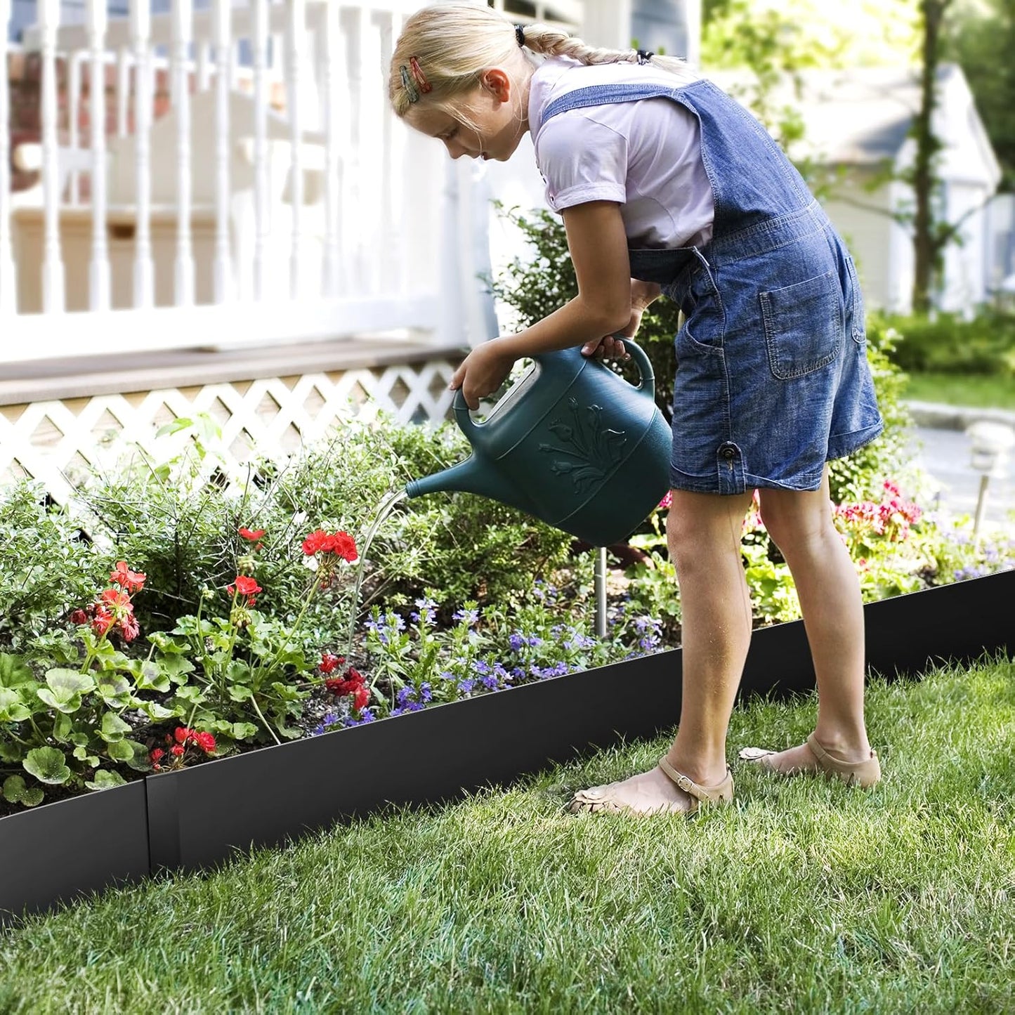 Landscape Edging - 39 Inch x 6 Inch Garden Border, 6PCS, Black Lawn Edge for Garden Yard