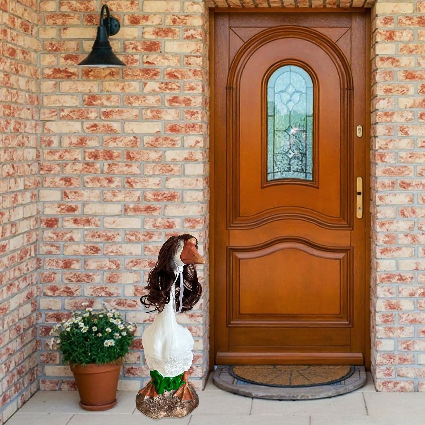 Porch Goose Wigs, Porch Goose Outfits Lawn Goose Statue Accessories for Outdoor Garden Patio Yard Goosey Decor (Style 11)