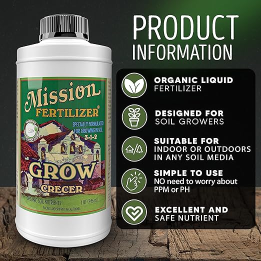 Grow 3-1-2 Organic Liquid Fertilizer - (Organic Soil nutrients) … (Quart)