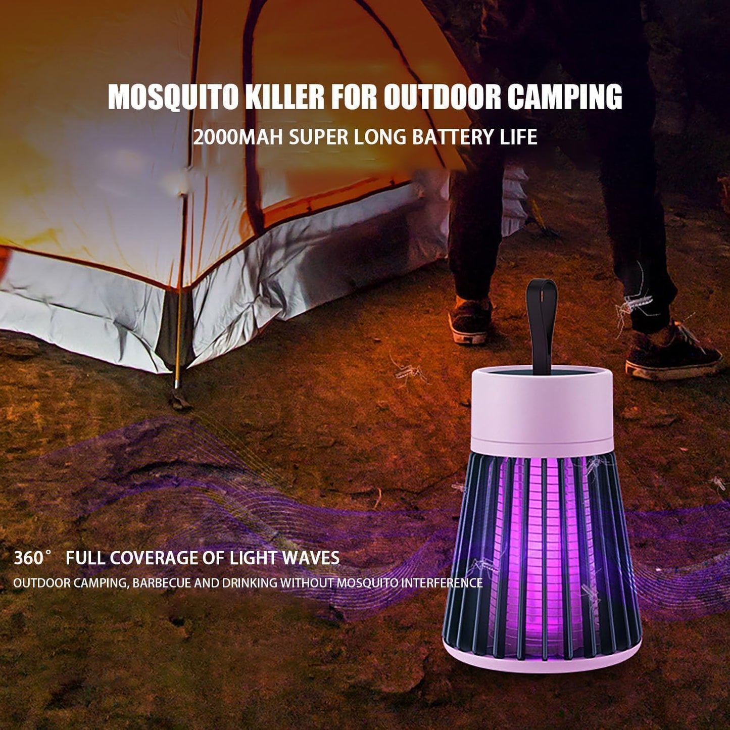 2025 Zapper Pro 2.0 Portable Zapp Lamp for Camping, High Capacity, Integrated Light, Effective Around You, 4 Pcs