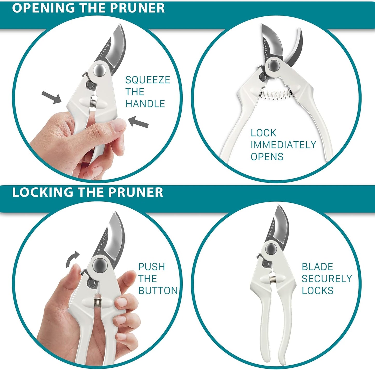 Bypass Pruning Shears Heavy Duty Hand Pruner Garden Trimming Scissors Plant Clippers Tree Trimmers Branch Cutters Modern Garden Tools