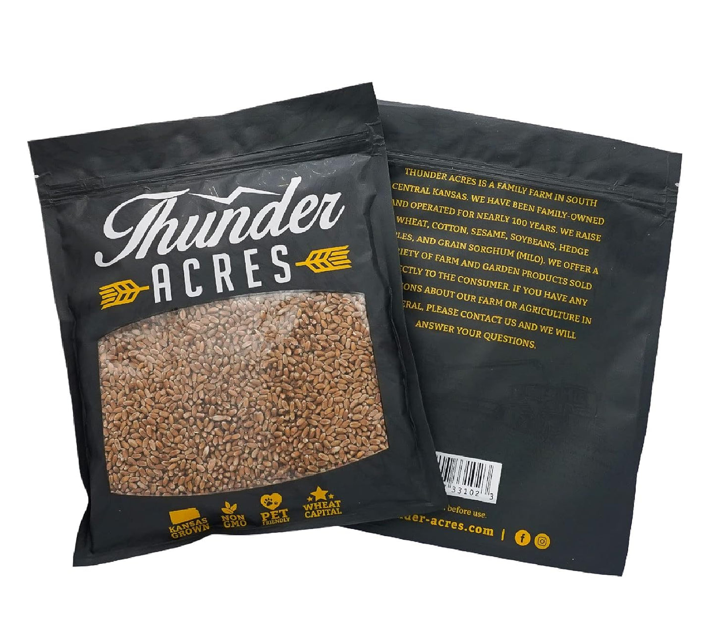 Non-GMO, Thunder Acres Premium Wheat Seed, Cat Grass Seed, Wheatgrass, Hard Red Winter Wheat (5 lbs.)