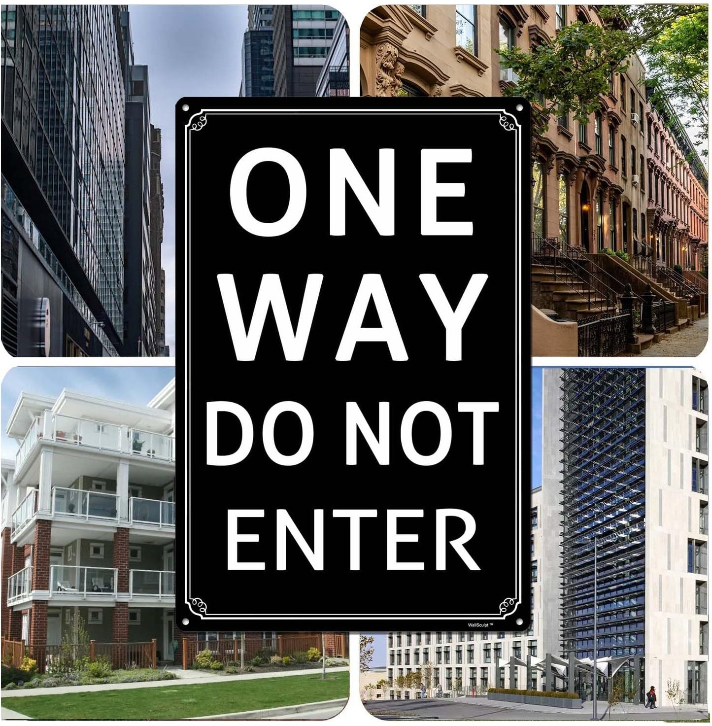 8x12" One Way - Do Not Enter Parking Lot Sign - High-Intensity Grade Aluminum, Weatherproof & Fade-Resistant, Ideal for Outdoor & Indoor Use - Curbside Sign