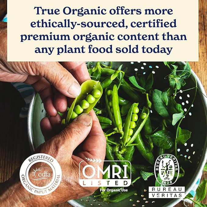 True Organic Annuals & Perennials Food – Organic Fertilizer for Stunning Blooms and Robust Foliage – 4lb Bag Covers 70 Sq. Ft.