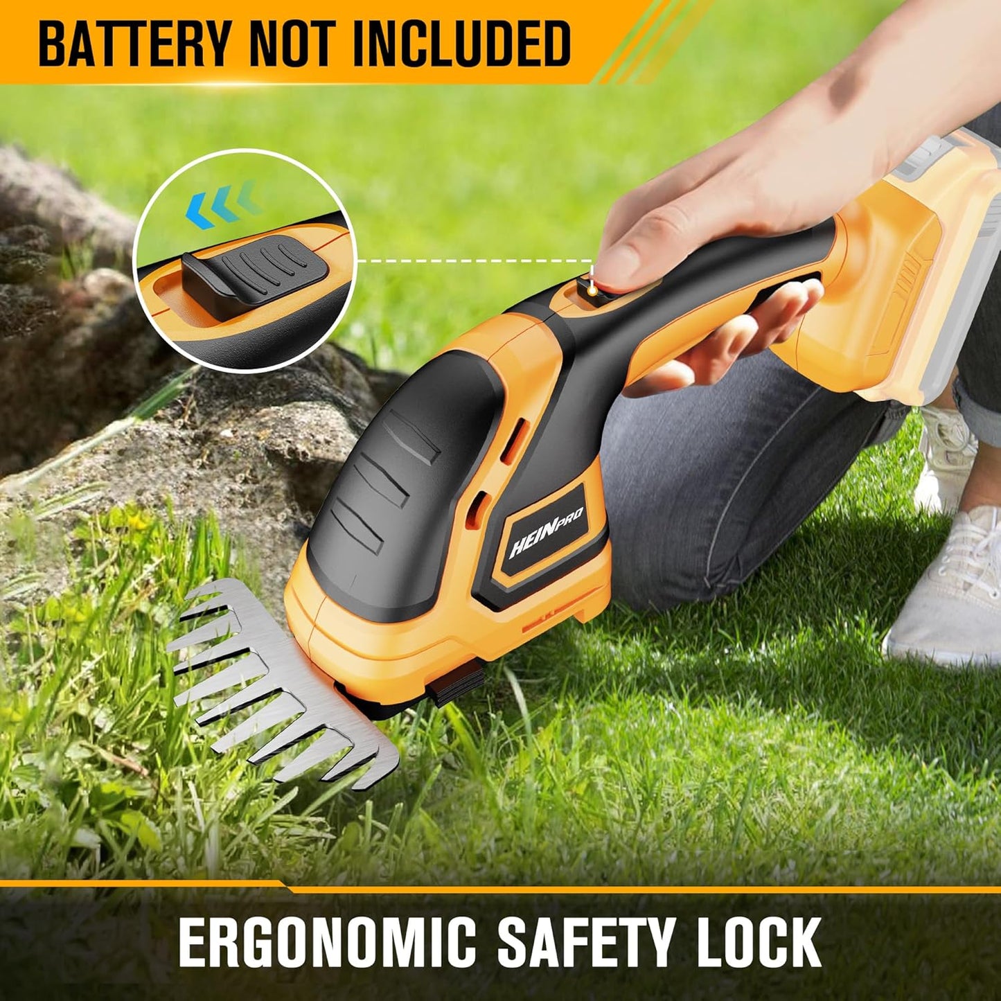 Hedge Trimmer Cordless Compatible with DEWALT 20V MAX Battery (No Battery), Electric Hedge Trimmer Cordless Grass Trimmer, Bush Trimmer Grass Shears Handheld for Yard, Garden, Lawn