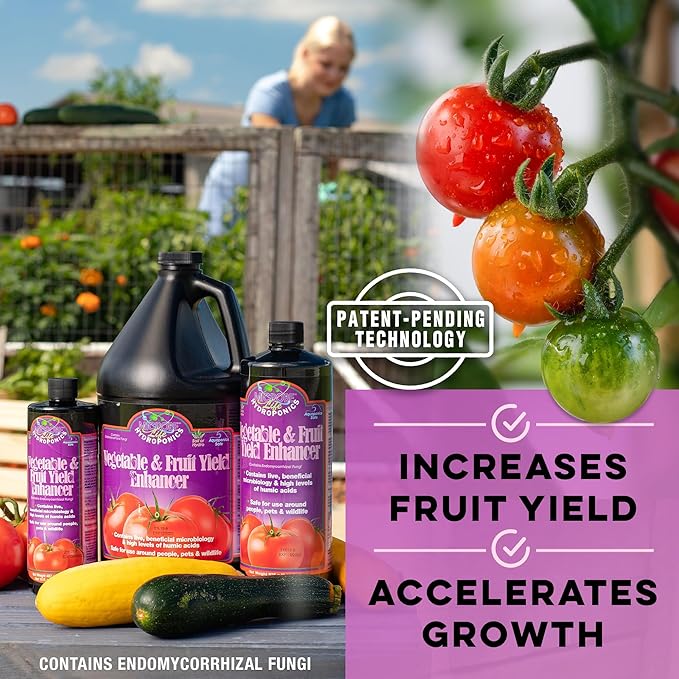 Microbe Life Hydroponics Vegetable & Fruit Plant Growth Yield Enhancer Supplement, Plant Nutrients for Better Growth and Yield, Use with Any Feeding Systems Including Hydroponics or Soil, 2.5 Gallons
