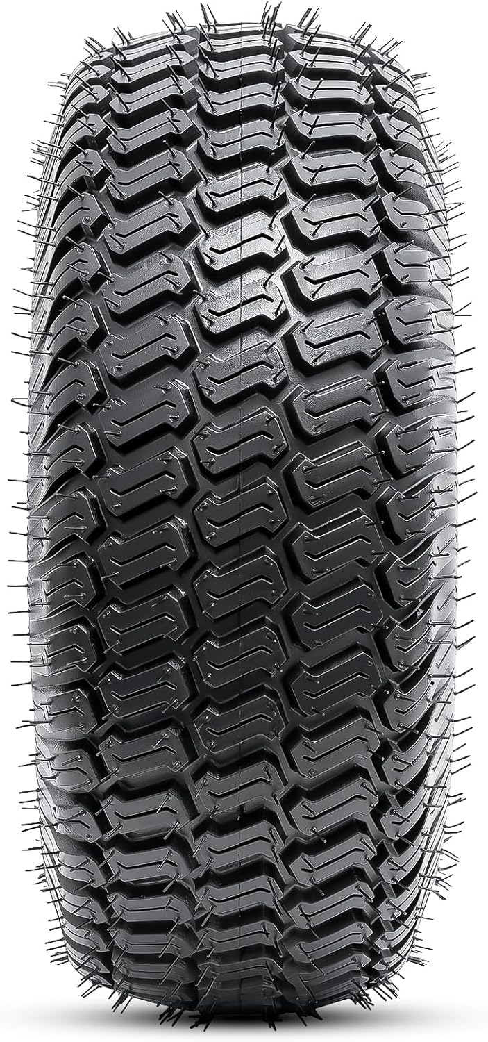 15x6.00-6(4PR) Tubeless Tire and Wheel, 15-Inch Replacement Pneumatic Tires and Wheel with 3/4" Bearings Compatible with Hand Truck, Wheelbarrow, Wagon, Gorilla Carts (Yellow, 2PCS)