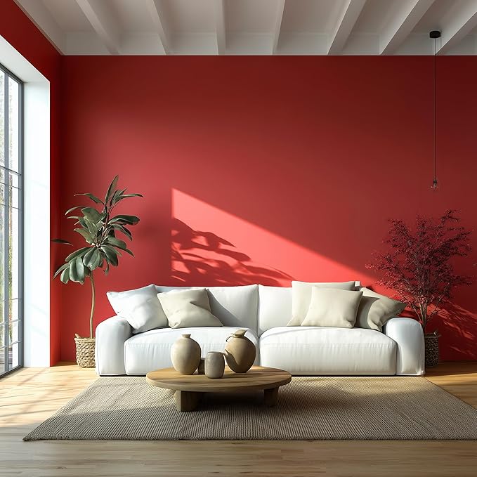 EVOLVE Paint & Primer: Environment-friendly, Low Sheen with One-coat Coverage for Interior & Exterior surfaces (Raspberry, 5-Gallon)