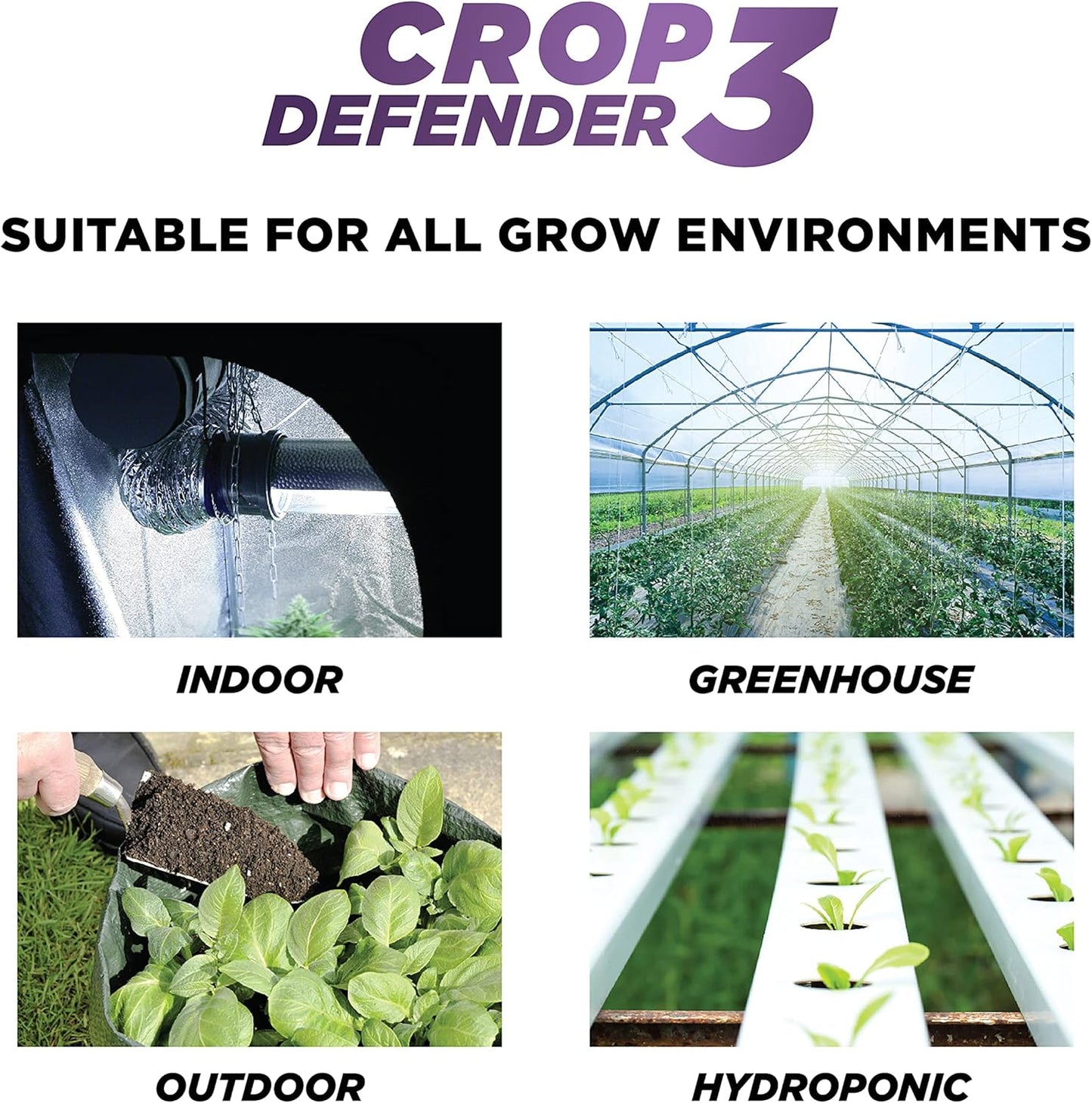 Grower's Ally Crop Defender 3 Concentrate 2.5 gal | Natural, Safe & Organic Insecticide & Fungicide Control for Plants - Powdery Mildew, Spider Mites & Russet Mite Killer
