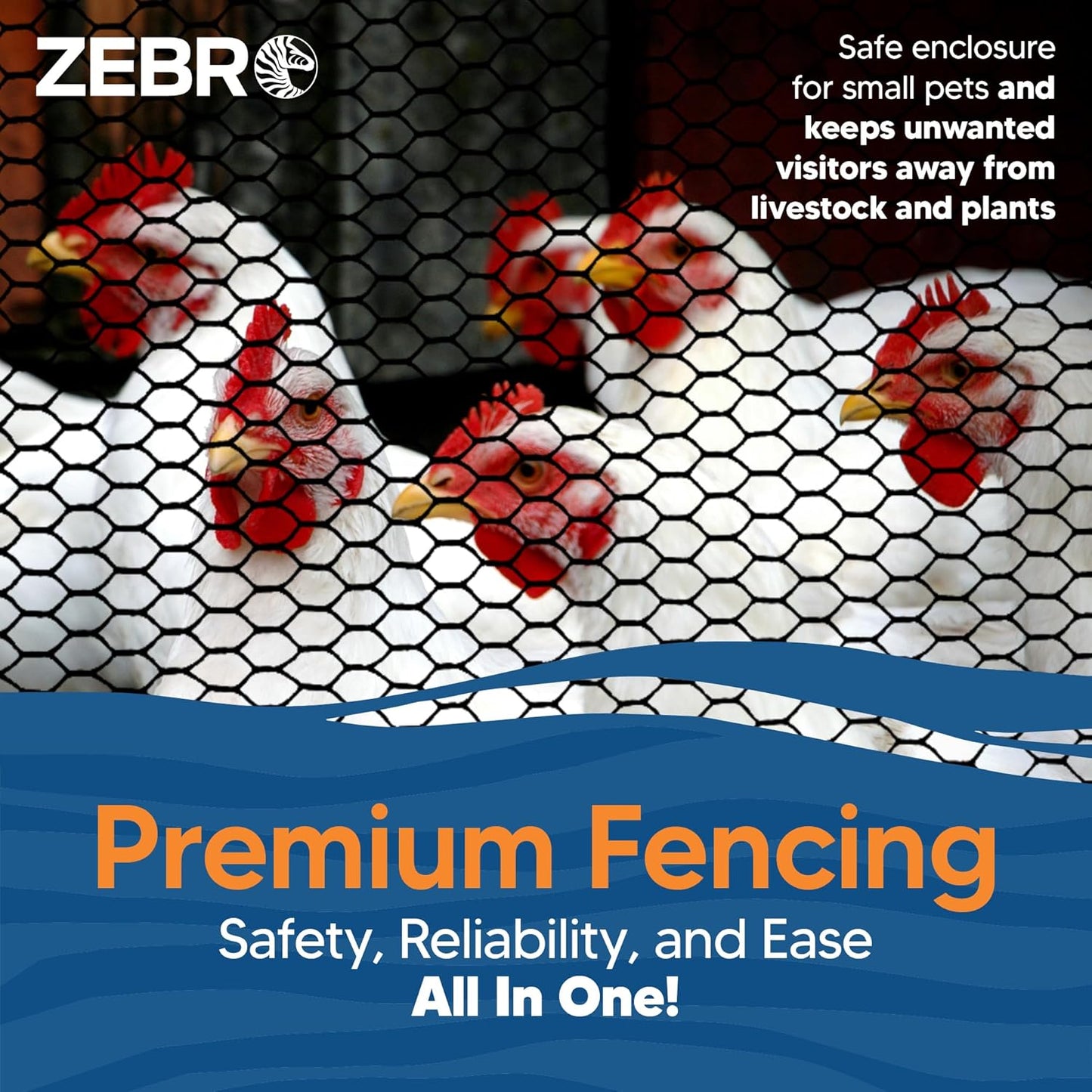 Plastic Hex Chicken Wire Mesh Garden Fence Roll (2' x 25' - Black) - Versatile Poultry Netting and Garden Fence for Temporary or Semi-Permanent Enclosures, Deer Fencing, and Construction Barriers