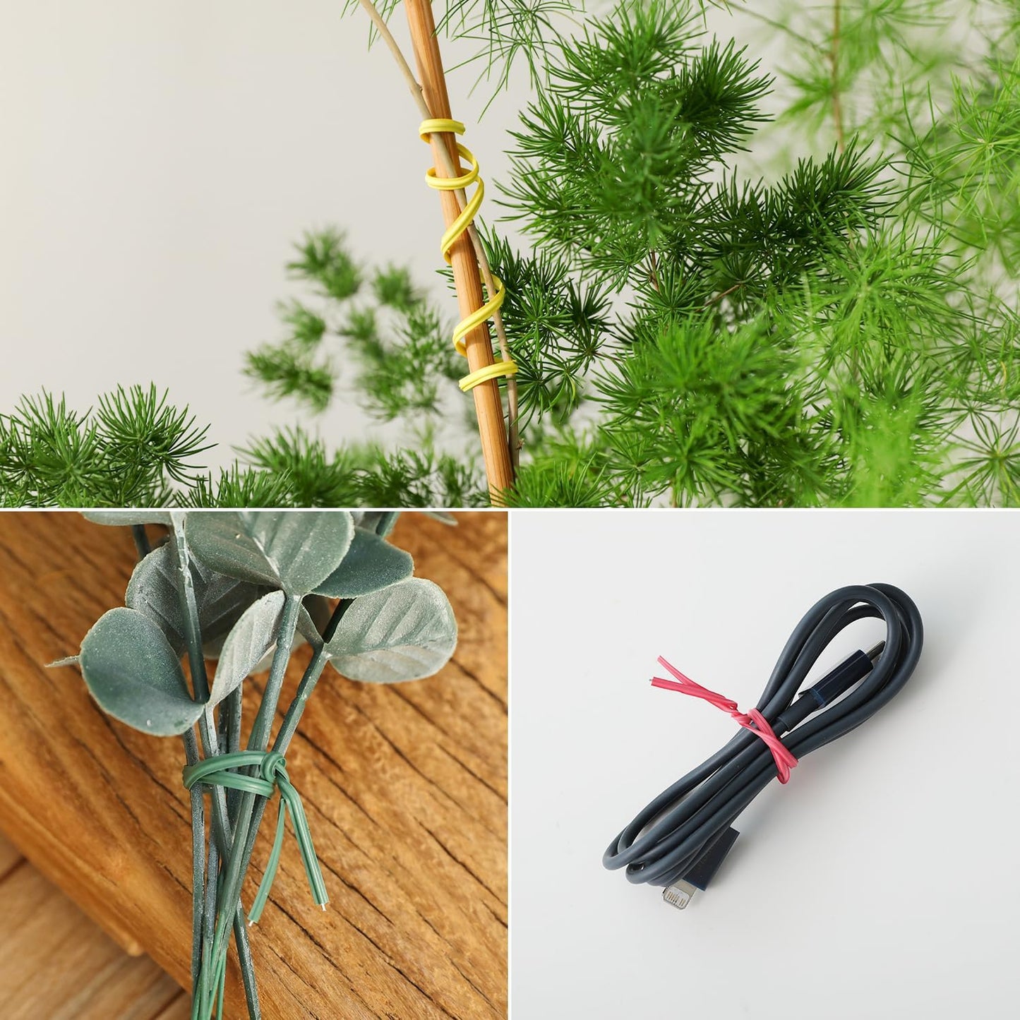 Tangyinrd 300 Pcs 6 inch Black Plastic Twist Ties, Cable Ties, for Bags, Gardening Tools